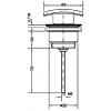 Зливний гарнітур для раковини GENEBRE Kenjo, click pop-up, 1 1/4 "(10020445)